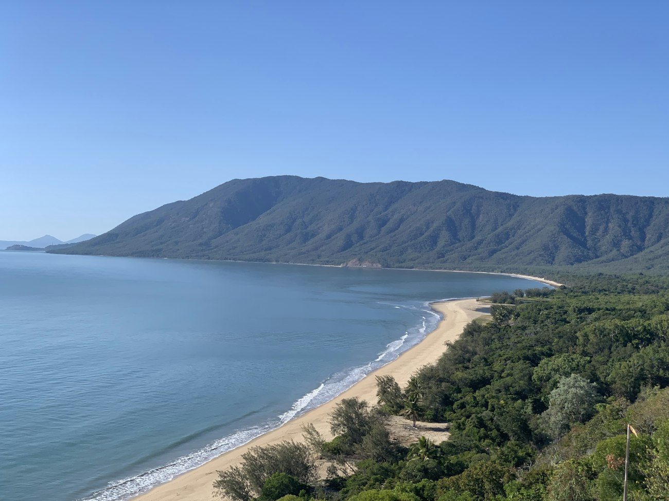 Four Mile Beach and coastal hills near Port Douglas