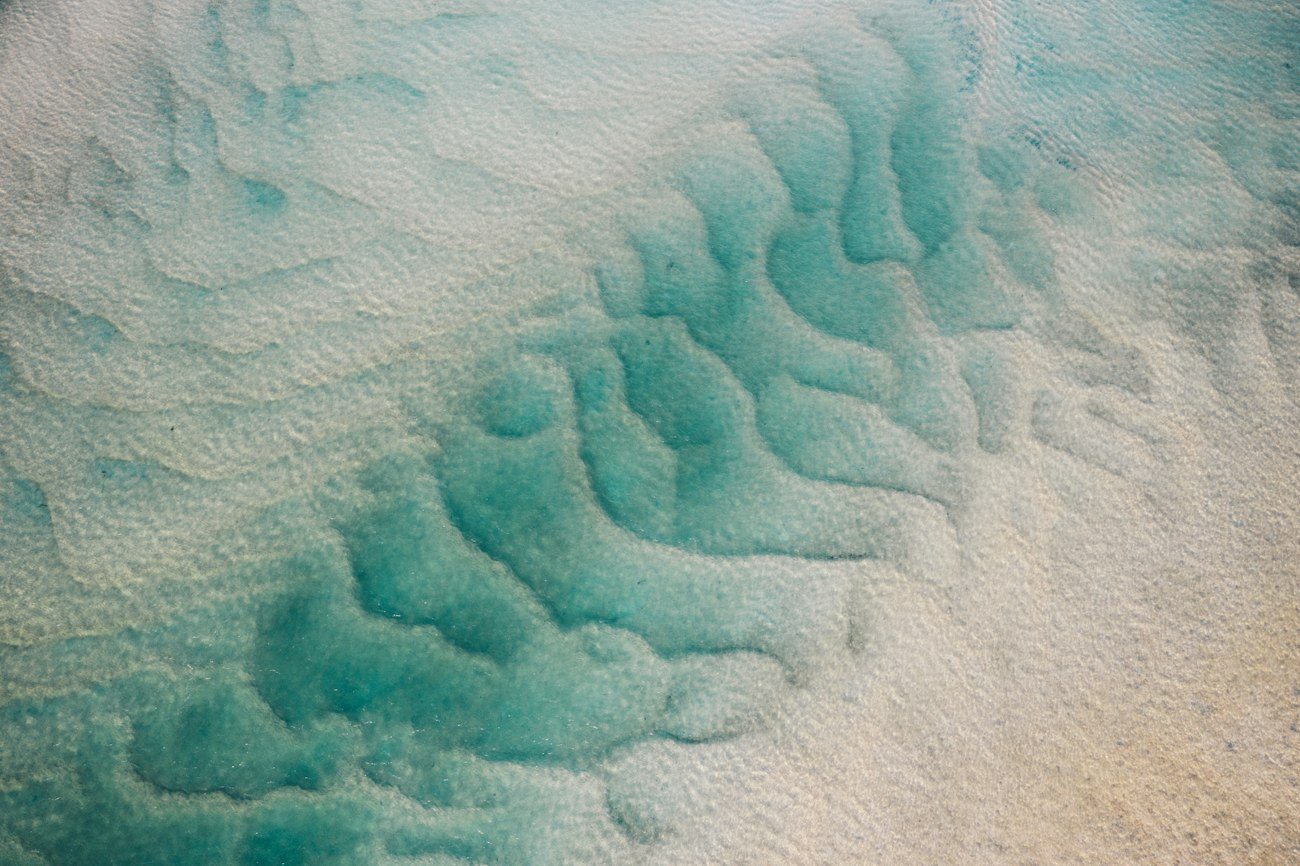 Patterns in shallow turquoise water on the Sunshine Coast