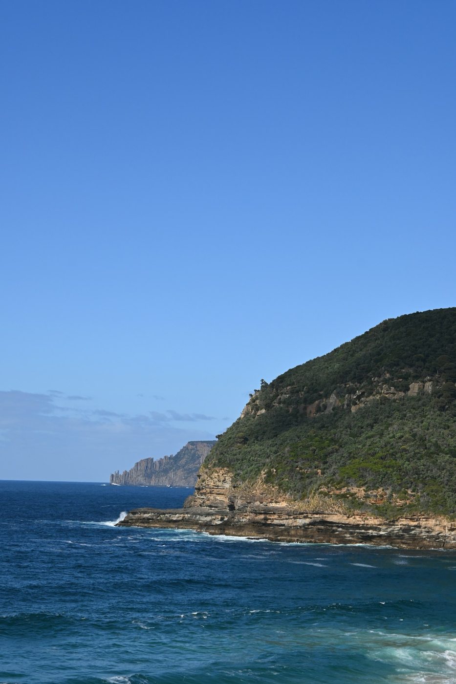 High coastal cliffs on the Tasman Peninsula